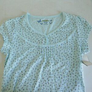 NWT girls Faded Glory baby blue ditzy floral print tshirt size XL
